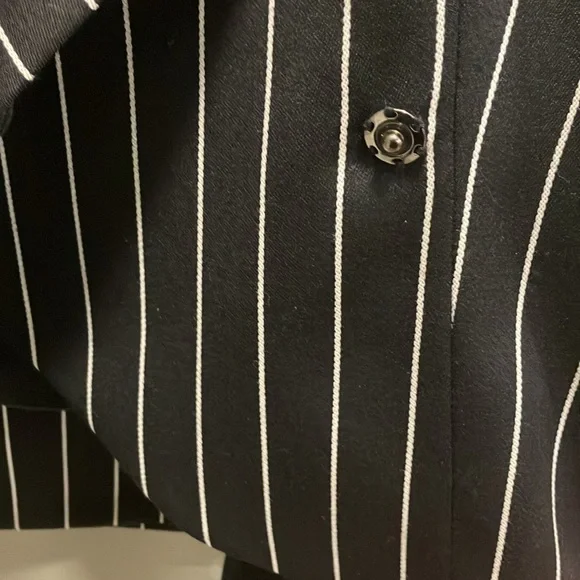 New Armani Collection black pinstripe blazer size 10 - Picture 9 of 12